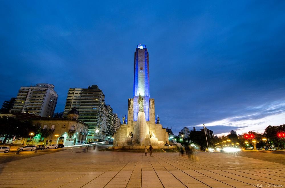 Monumento Visto A Noite Rosario Argentina